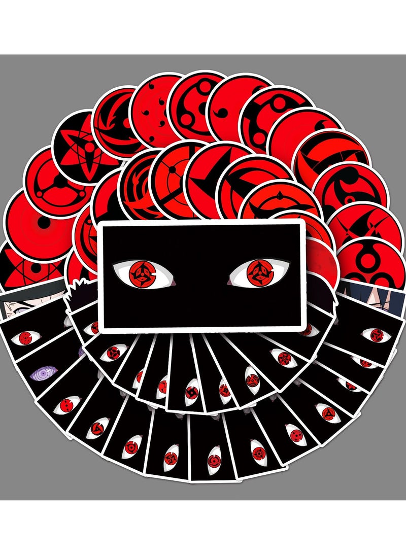 Generic - 50-Pcs Naruto Sharingan Anime Stickers Doodle Stickers Cool Waterproof Vinyl Stickers - Image 1