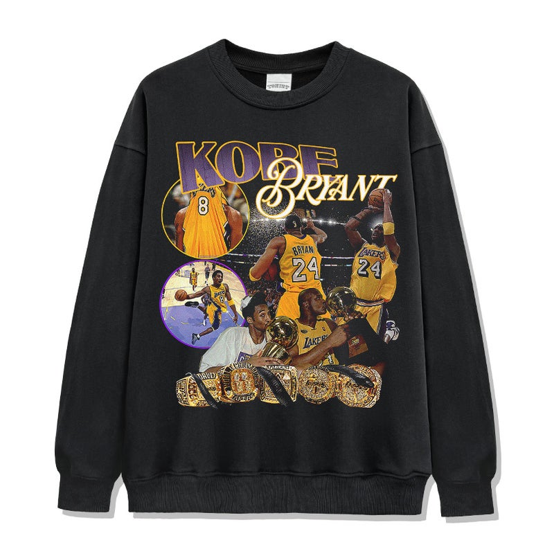 BC Kobe Black Mamba Kobe O''Neill Print Short Sleeve T-Shirt Vintage Washed Dressed Cotton Top - Image 1