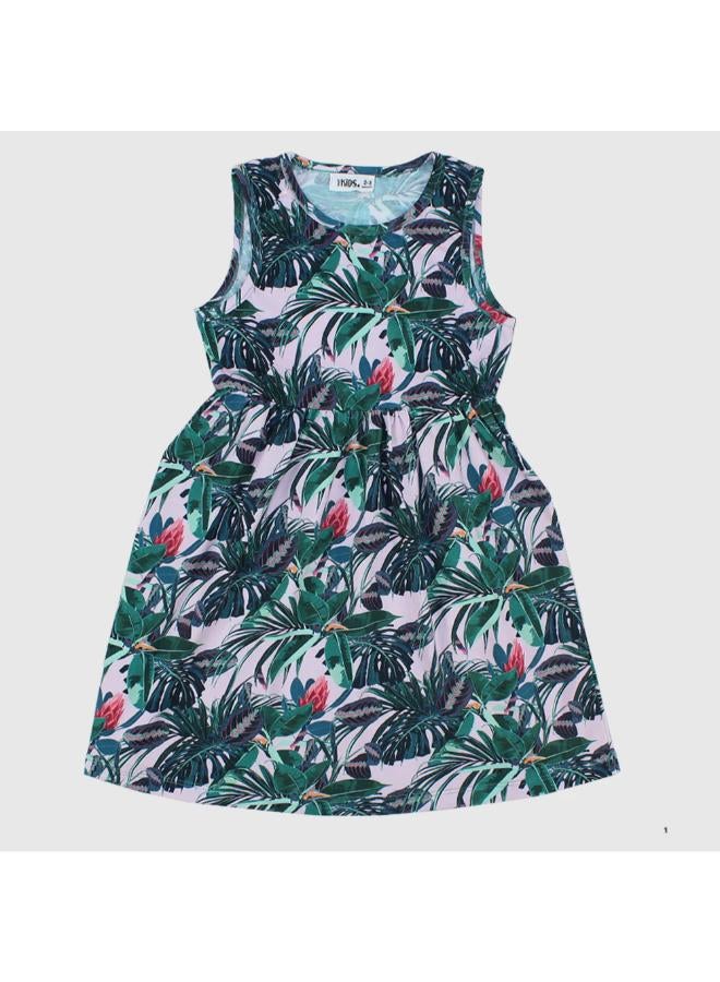 Our kids Leafy Sleeveless Dress - Image 1