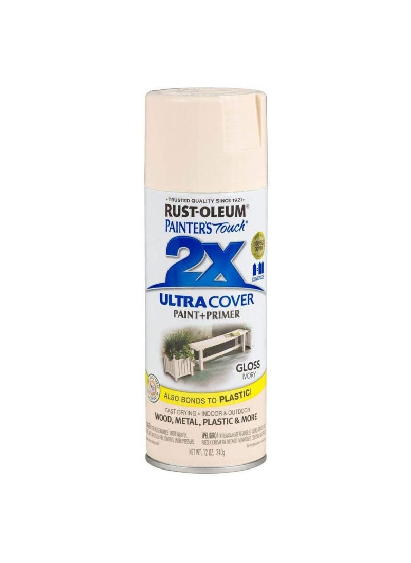 RUST-OLEUM Rustoleum Painters 2X Ultra Cover Paint + Primer (340 g, Ivory) 
