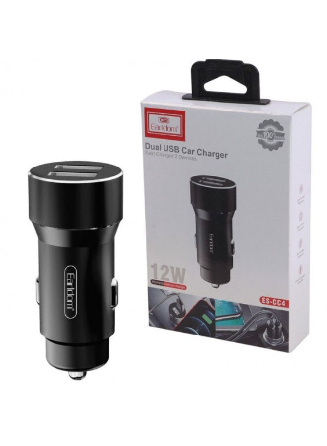 Earldom Power Up on the Go – Earldom ES-CC4 Dual USB 12W Car Charger - Image 1