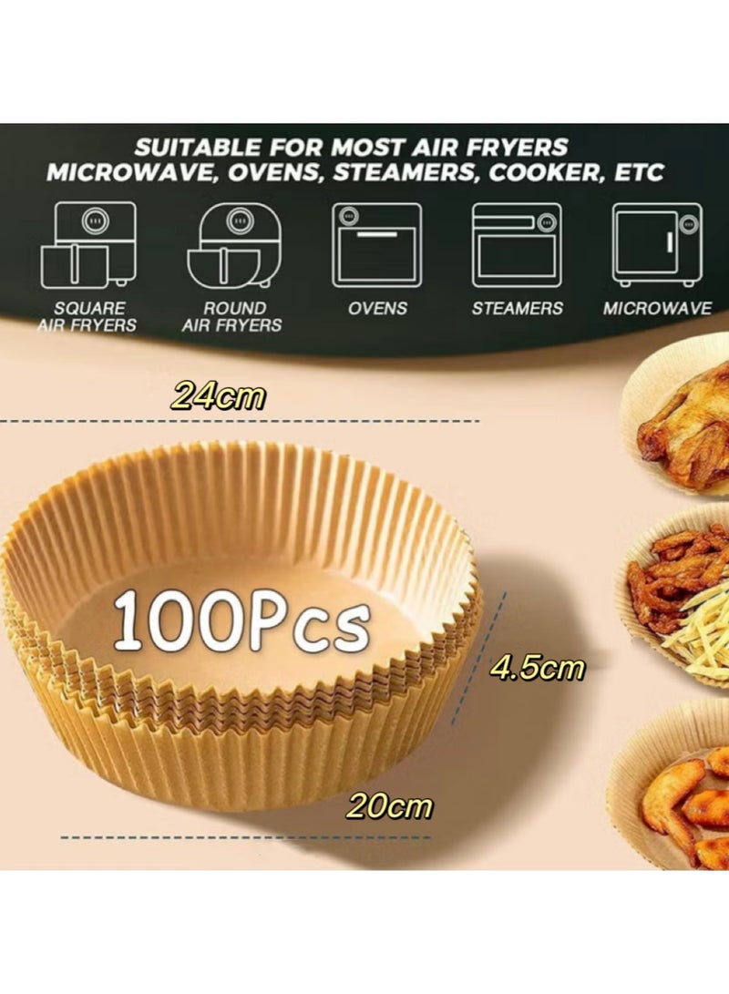 100-Piece Air Fryer Liners Grease proof Nonstick Square Parchment Papers - Image 2