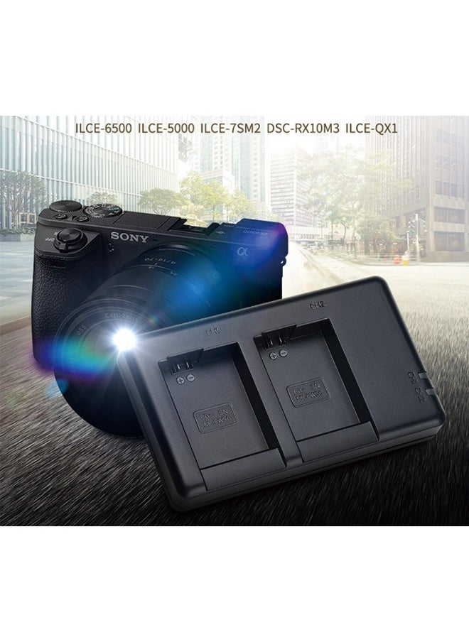 Fb - NP-FW50 Camera Battery Charger for Sony a6000, a5100, a6300, a7M2, a7R2, a7S2 - Dual Charger - Image 1