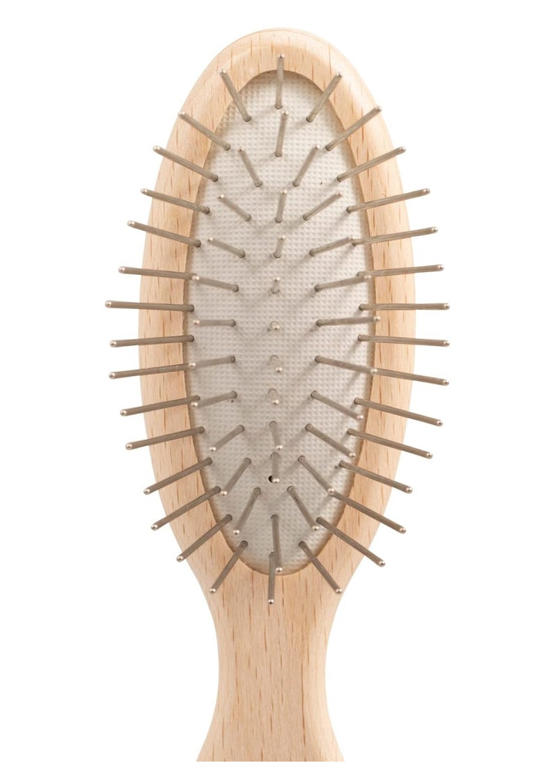 Chris Christensen 20 mm Little Wonder Pin Dog Brush Original Series Groom Like a Professional Stainless Steel Pins Lightweight Beech Wood Body Ground and Polished Tips For in the ring touch up  - Image 1
