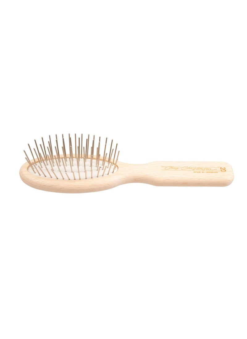 Chris Christensen 20 mm Little Wonder Pin Dog Brush Original Series Groom Like a Professional Stainless Steel Pins Lightweight Beech Wood Body Ground and Polished Tips For in the ring touch up  - Image 3