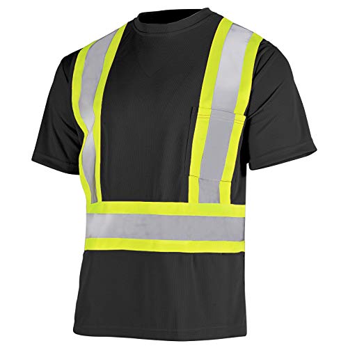 JORESTECH Safety Short Sleeve Work T Shirt with Reflective X in Back, CSA and ANSI Compliant - Image 2