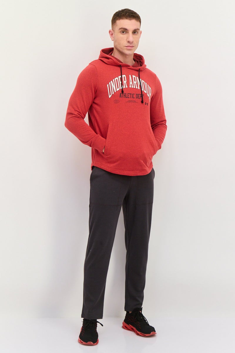 UNDER ARMOUR Men Sportswear Fit Long Sleeves Outdoor Hoodies, Red - Image 4