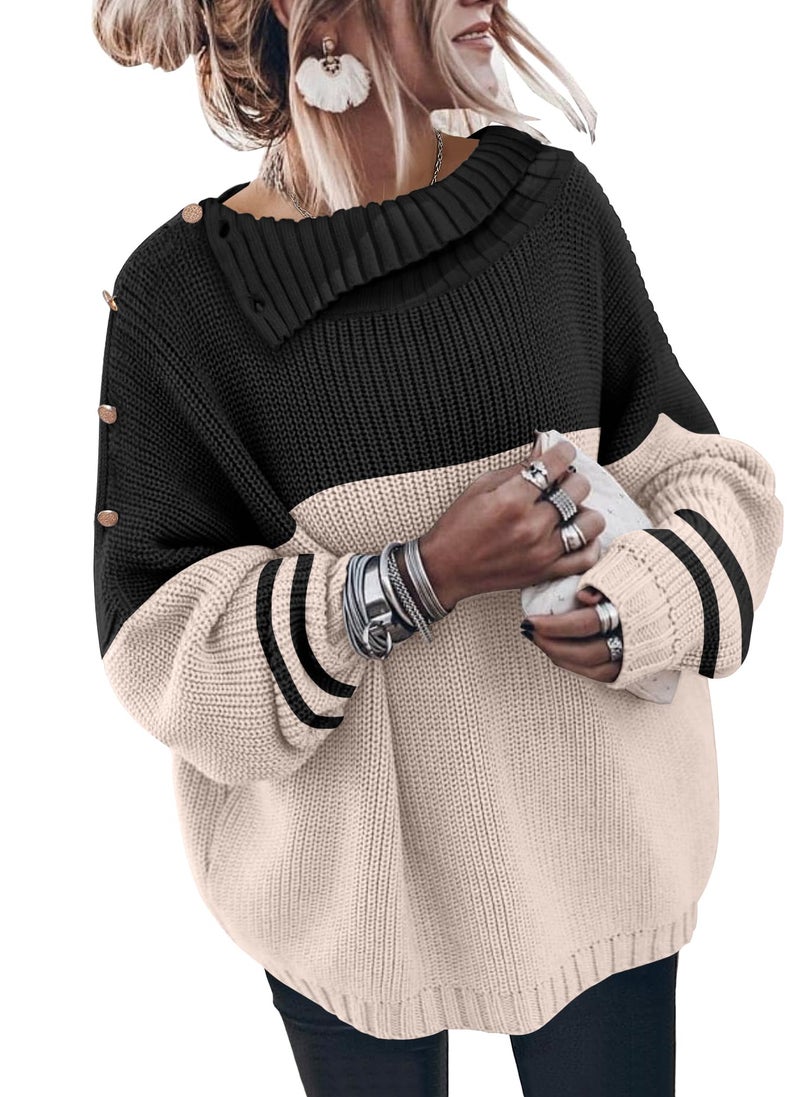 SAUKOLE Womens Long Sleeve Pullover Sweater 2026 Classic Turtleneck Oversized Knitted Sweaters Casual Winter Clothes - Image 2