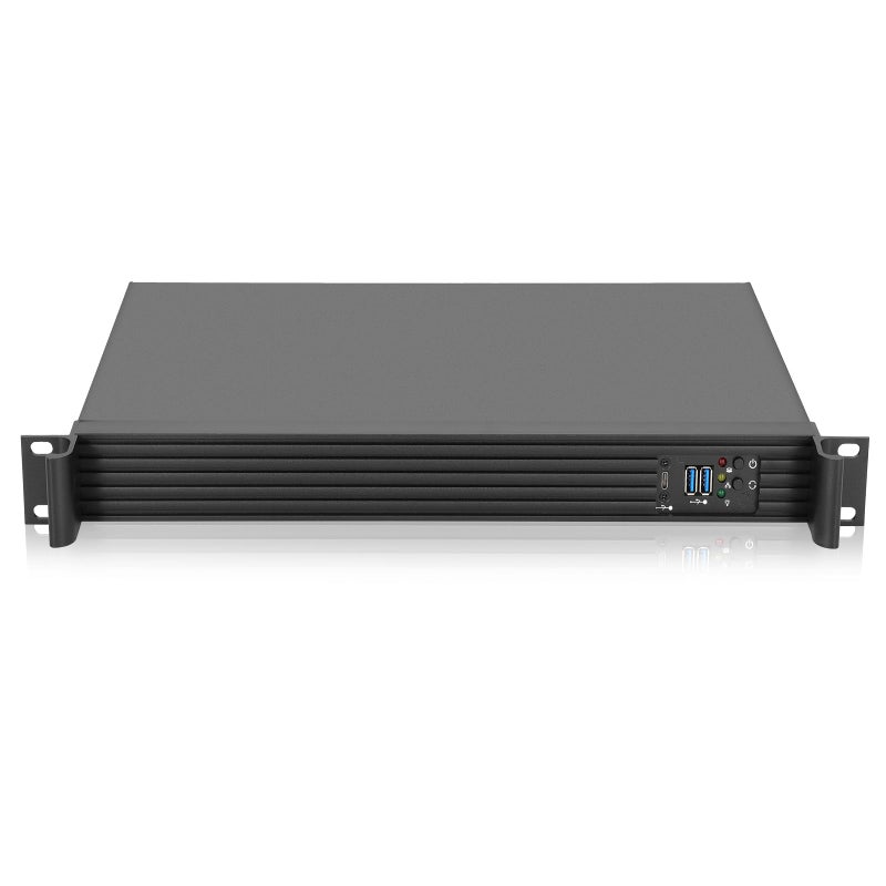 rackchoice هيكل Rackchoice 1U المدمج للخادم/سطح المكتب mini-ITX - عمق 9.84 بوصة، يدعم لوحة أم Mini-ITX، Type-C و USB3.0، أسود - Image 2