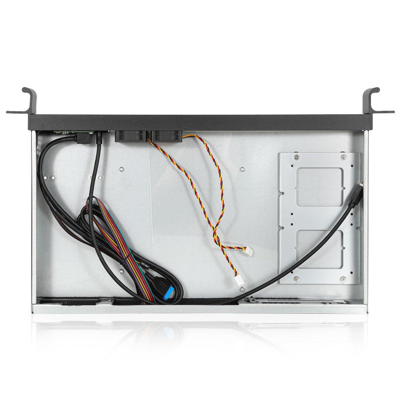 rackchoice هيكل Rackchoice 1U المدمج للخادم/سطح المكتب mini-ITX - عمق 9.84 بوصة، يدعم لوحة أم Mini-ITX، Type-C و USB3.0، أسود - Image 5