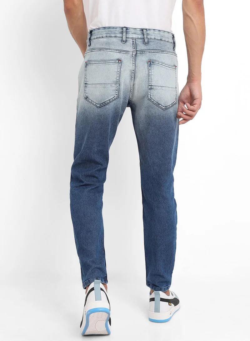 CAHOOT  Men's Blue Contrast Ombre Denim Jeans for Men | Best Price UAE