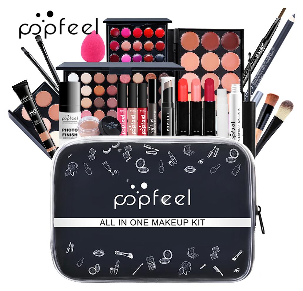 طقم مكياج احترافي مكون من 25 قطعة للنساء، طقم مكيا...