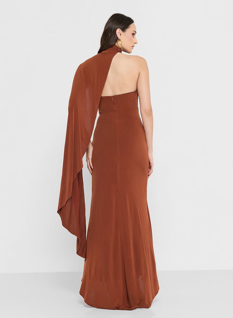 TFNC Maxi Side Slit Dress - Image 3