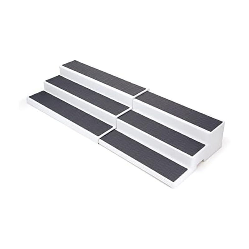 Copco Pro Expandable 3-Tier Cabinet Organizer, 14.8 x 9.7 x 3.5 Inch, White and Charcoal Gray