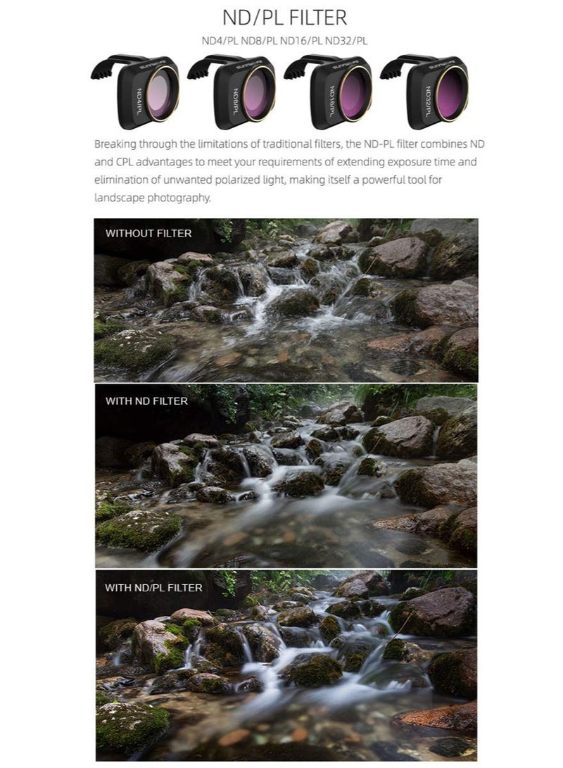 Camera Lens Filter Set Accessories For DJI Mavic Mini/Mavic MINI2/ Mavic Mini SE (ND8+ND16+CPL) - Image 4