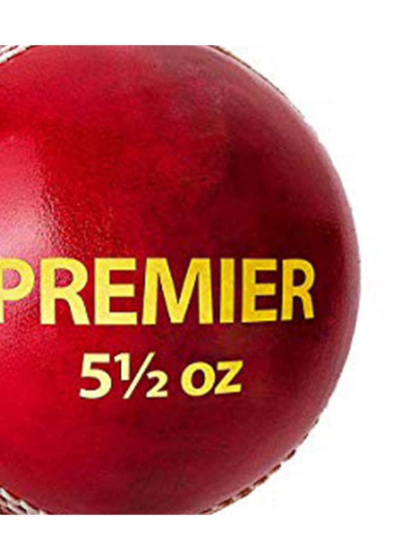 DSC Premier Leather Cricket Ball | Water Proofed Leather Ball | Suitable for Practice Game | Tournament Game | Top Quality Cork - Image 3