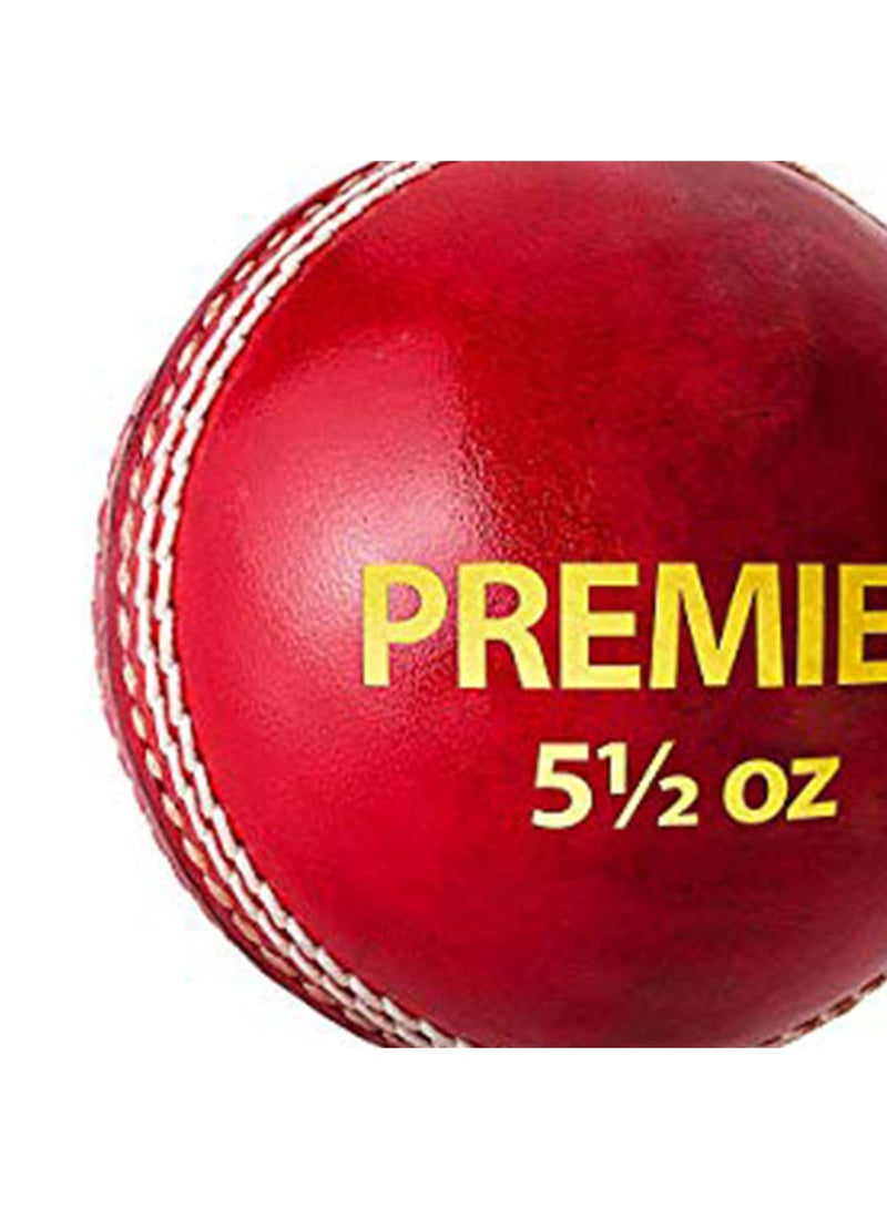 DSC Premier Leather Cricket Ball | Water Proofed Leather Ball | Suitable for Practice Game | Tournament Game | Top Quality Cork - Image 4