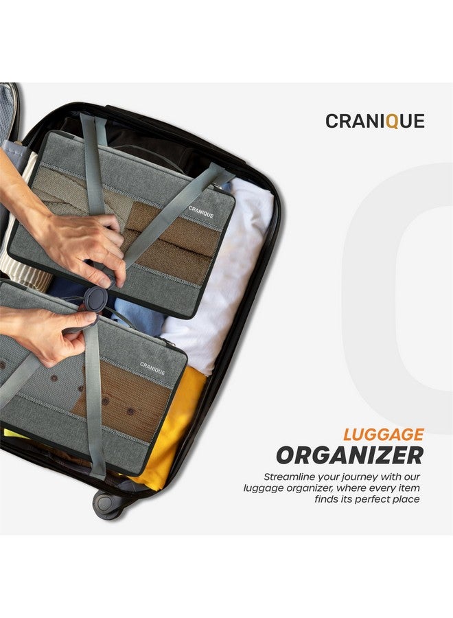 Cranique Packing Cubes for Travel Organizer, Storage Bag, Packing Bag for Toiletries, Clothes, Essential Pouch, Travel Organizer for Men & Women Pack of 3 (Cube1-Grey-Pack3) - Image 5