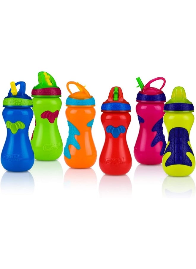 Nuby Nuby Gator Grip ID1275 Child's Sports Bottle with Built-In Drinking Straw 450 ml  - Image 1