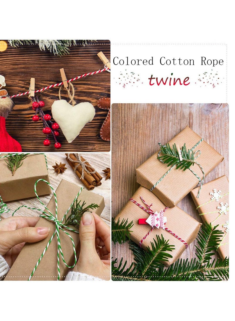 2 Rolls Colored Cotton Rope 200m 2MM Solid Wrapping T Durable Butchers String for Gift Meat Crafts Garden Wedding Decoration Packaging Thread - Image 3