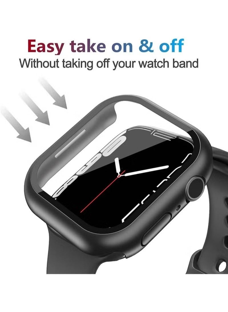 Round Case Screen Protector Compatible with Apple Watch Series 7 45mm Pack of 3 TPU Bumper Covers Full Protection for iWatch Series 7 45mm Accessories  - Image 4