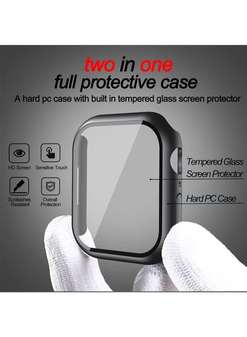 Round Case Screen Protector Compatible with Apple Watch Series 7 45mm Pack of 3 TPU Bumper Covers Full Protection for iWatch Series 7 45mm Accessories  - Image 2