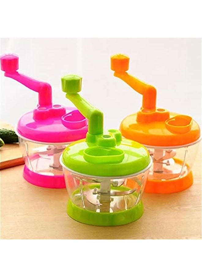 Generic - Multi Functional Manual Food Processor , Hand Crank Food Processor , Easy To cleanse rotated Dicer Mincer Mixer Blender for Onion , Garlic , Salad , Salsa , Nuts , Meat , Fruit , Ice , etc - Image 1