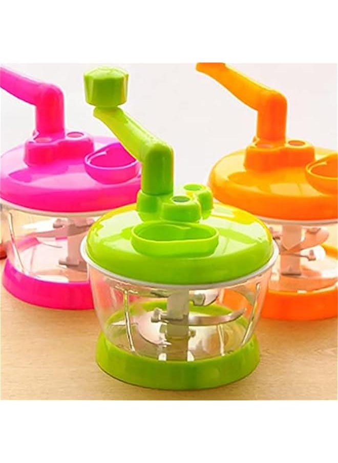 Generic - Multi Functional Manual Food Processor , Hand Crank Food Processor , Easy To cleanse rotated Dicer Mincer Mixer Blender for Onion , Garlic , Salad , Salsa , Nuts , Meat , Fruit , Ice , etc - Image 1