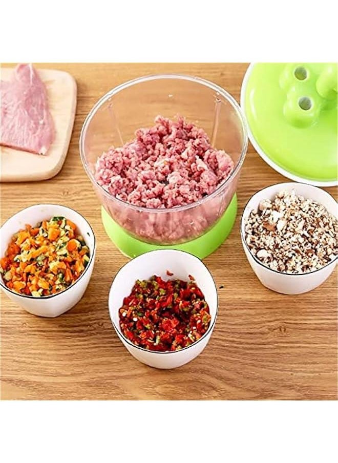 Generic - Multi Functional Manual Food Processor , Hand Crank Food Processor , Easy To cleanse rotated Dicer Mincer Mixer Blender for Onion , Garlic , Salad , Salsa , Nuts , Meat , Fruit , Ice , etc - Image 1