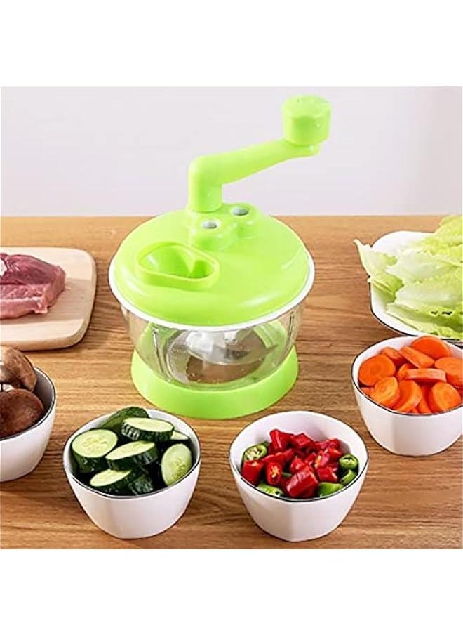 Generic - Multi Functional Manual Food Processor , Hand Crank Food Processor , Easy To cleanse rotated Dicer Mincer Mixer Blender for Onion , Garlic , Salad , Salsa , Nuts , Meat , Fruit , Ice , etc - Image 1