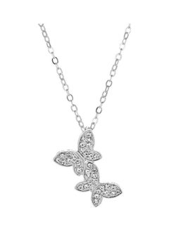 Women's Retro Simple Double Butterflies Pendant Necklace
