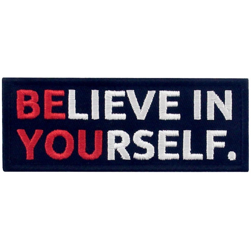 Rocking Planet Rocking Planet Be You Believe in Yourself Patch Embroidered Funny Morale Biker Applique Fastener Hook & Loop Emblem  - Image 1