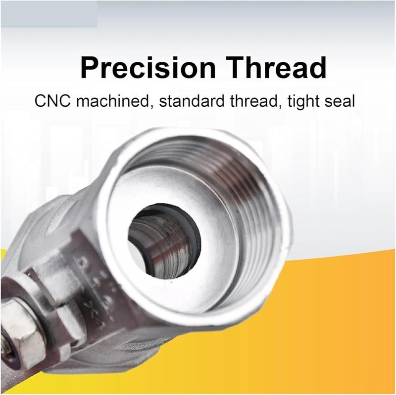 Stainless Steel Ball Valve Thread Integrated Internal DN25 SS316 - Image 4