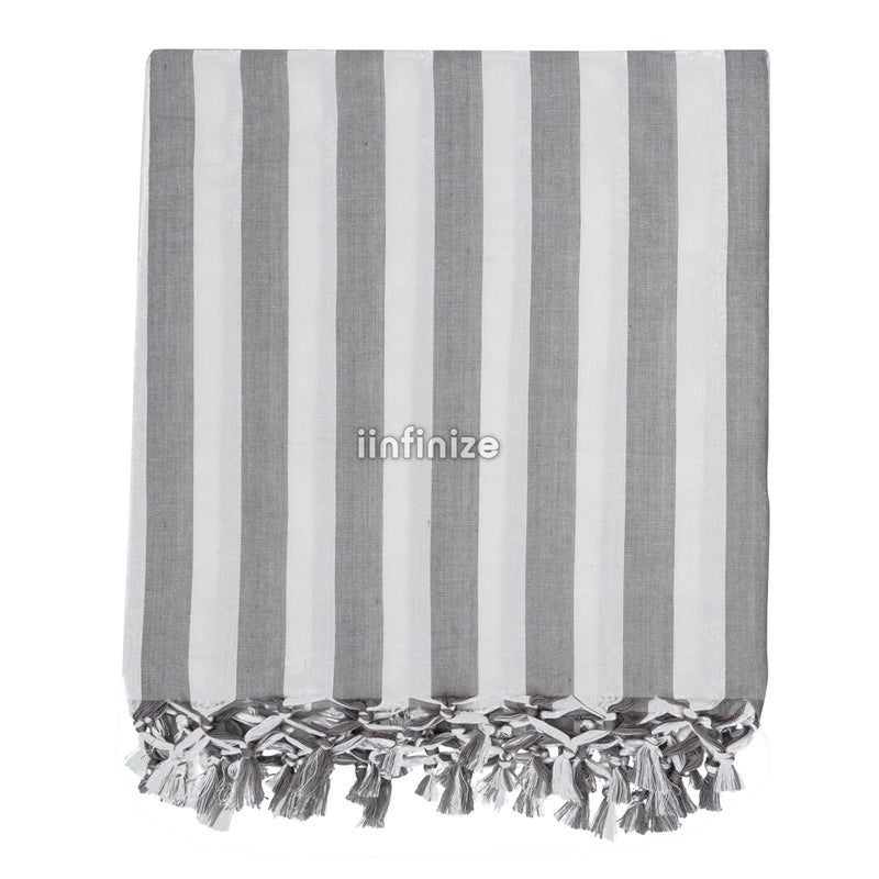 iinfinize iinfinize Premium Bedspread Cotton Chadar for Winter Bedspread Chadar Soft Smooth Chadar Solid Coverlet Duvet Cover Bedcover Lightweight Blanket Chadar Grey Color - Image 1