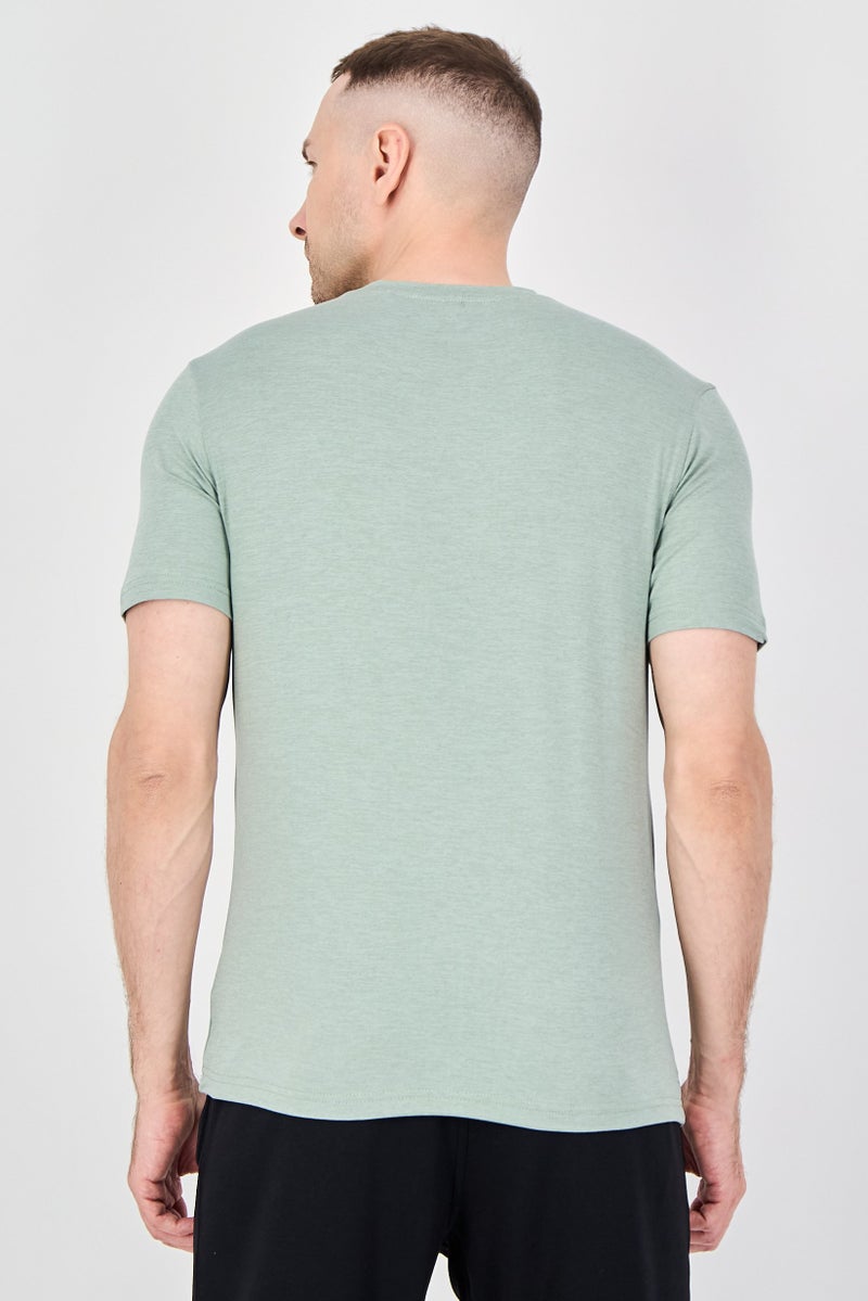 MOTION Men Sportswear Fit Short Sleeve Outdoor T-Shirt, Sage - Image 3
