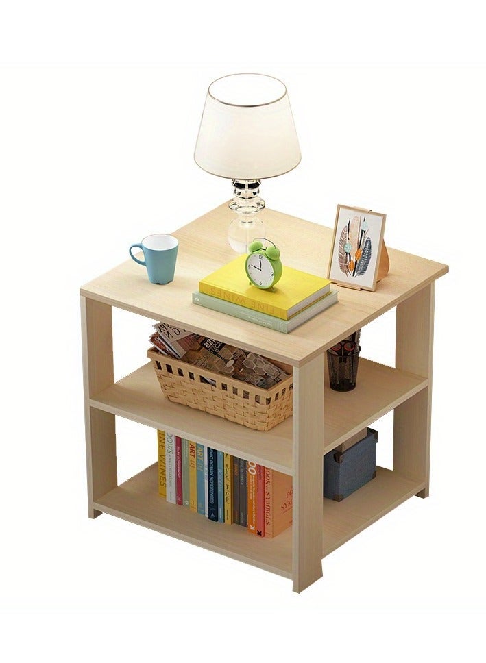 Generic Multifunctional wooden bedside square table, suitable for small space living room bedside table.  - Image 2
