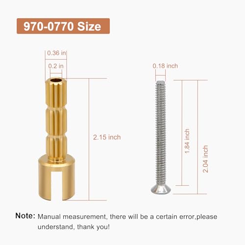 Powswopx 970-0770 Stem Adapter with Screw Replace for 970-0770 Plumbing Equipment, Pfister Securepfit Trims, Shower Handle Stem Extension Tub and Faucet Accessories Valve Extender Trim Repair - Image 2