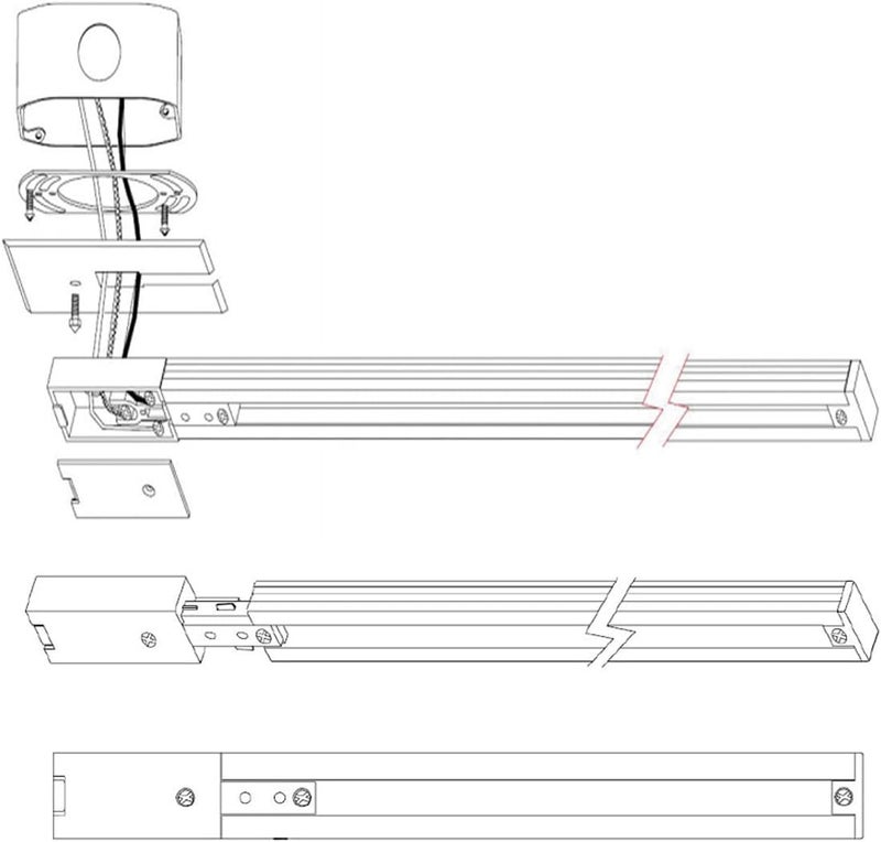 WAC Lighting موصل تغذية الطاقة من النهاية الحية H Track 120V لتغذية الطاقة من أي طرف لنظام المسار 3 أسلاك من نوع H باللون البرونزي الداكن - Image 4