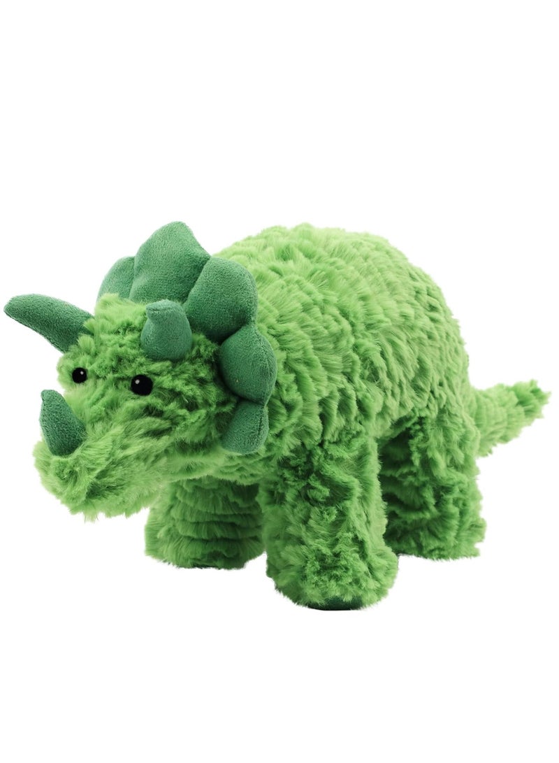 KASTWAVE Soft Triceratops Stuffed Animal Soft Plushie Dinosaur Plush Toy Adorable Gift for Boys Girls Kids Toddlers, Green, 15'' - Image 1