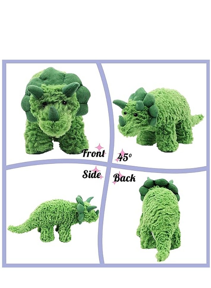 KASTWAVE Soft Triceratops Stuffed Animal Soft Plushie Dinosaur Plush Toy Adorable Gift for Boys Girls Kids Toddlers, Green, 15'' - Image 4