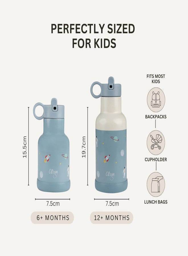 Citron Water Bottle Stainless Steel - 350ml - Vacuum-insulated with a triple wall to maintain drinks at temperature - Liquids stay warm for 12hr and cold for 24hr - Image 4