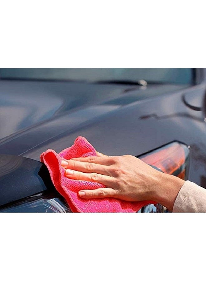 SAQOWARE Microfiber Cleaning Cloth 40x40cm (10 Pcs Pack). All Purpose Towels for Home Appliance, Kitchen & Washroom. Car Washing & Drying High Absorbent Rags. Reusable, Lint-Free & Streak-Free - Image 5