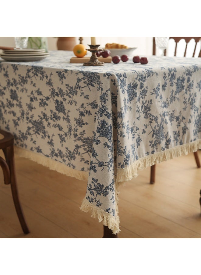 general Fashionable cotton tablecloth dustproof and heat-insulated household dining table decoration cloth (large size: 100*150cm) - Image 5
