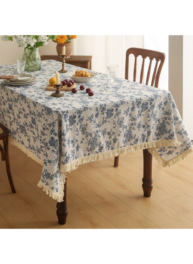 general Fashionable cotton tablecloth dustproof and heat-insulated household dining table decoration cloth (large size: 100*150cm) - Image 1
