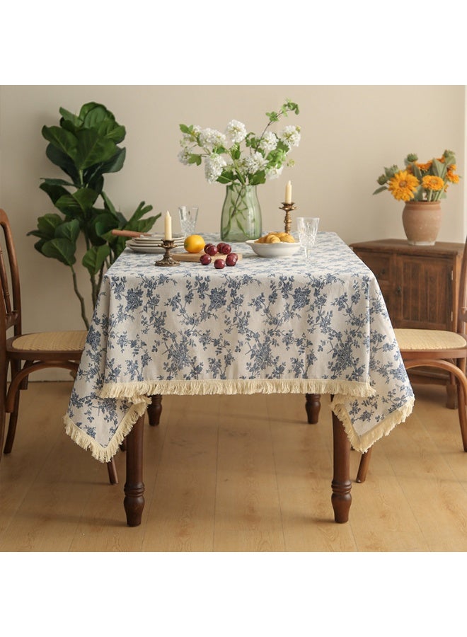 general Fashionable cotton tablecloth dustproof and heat-insulated household dining table decoration cloth (large size: 100*150cm) - Image 3