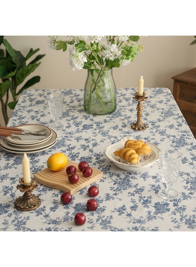 general Fashionable cotton tablecloth dustproof and heat-insulated household dining table decoration cloth (large size: 100*150cm) - Image 2