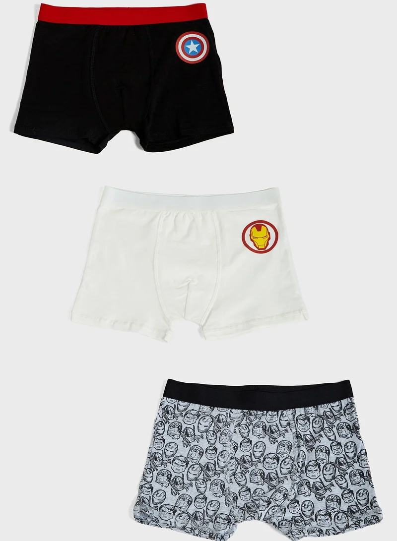 MARVEL Youth 3 Pack Avengers Boxers