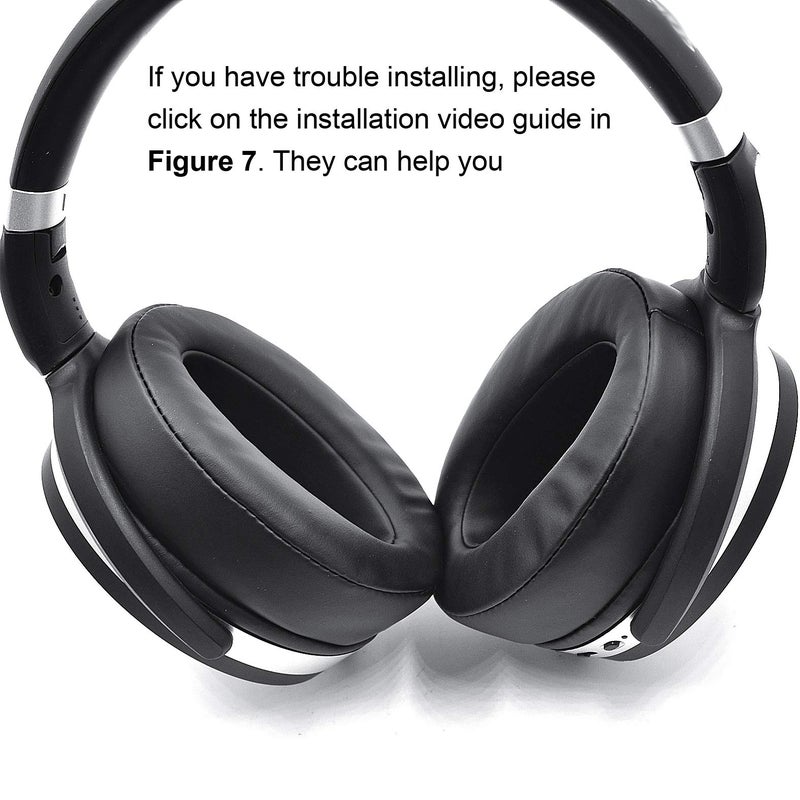 defean وسائد الأذن البديلة، وسائد متوافقة مع Sennheiser HD4.50BT، HD4.50، HD4.50BTNC، HD4.50SE، HD4.40BT، HD4.30G، HD4.20S، HD458BT، HD450، HD450BT، HD400S، HD350BT سماعة الرأس - Image 2