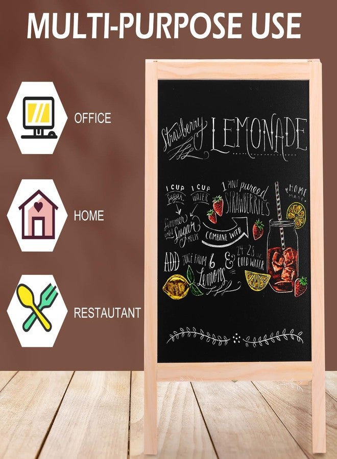 Qilery 4 Pieces A Frame Tabletop Double Sided Chalkboard Sign Gifts for 10 x 16 Inch Double Sided Chalkboard Wooden A Frame Sandwich Board Signs for Tabletop Restaurant Wedding Business - Image 2