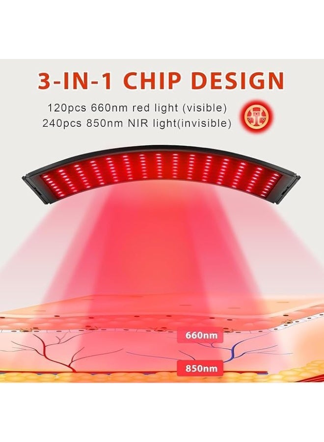 Red Light Therapy for Body, 2 in 1 Removable Red Light Pad Combined with Stand, Infrared Light Therapy Lamp with Timer Control, 660nm 850nm for Elderly Athletes Fitness Pets (with Elastic Strap) - Image 4